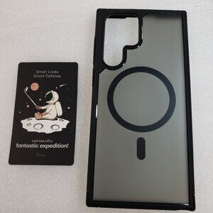 Tocol Magnetic Shockproof Case For Samsung Galaxy S22 Ultra Black Frosted Matte